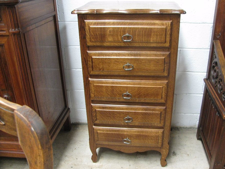 French Oak Chest of Drawers-1