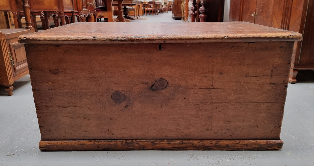 Late Victorian Pine Blanket Box Trunk