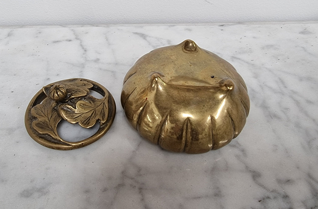 Antique Chinese Brass 3 Legged Incense Burner