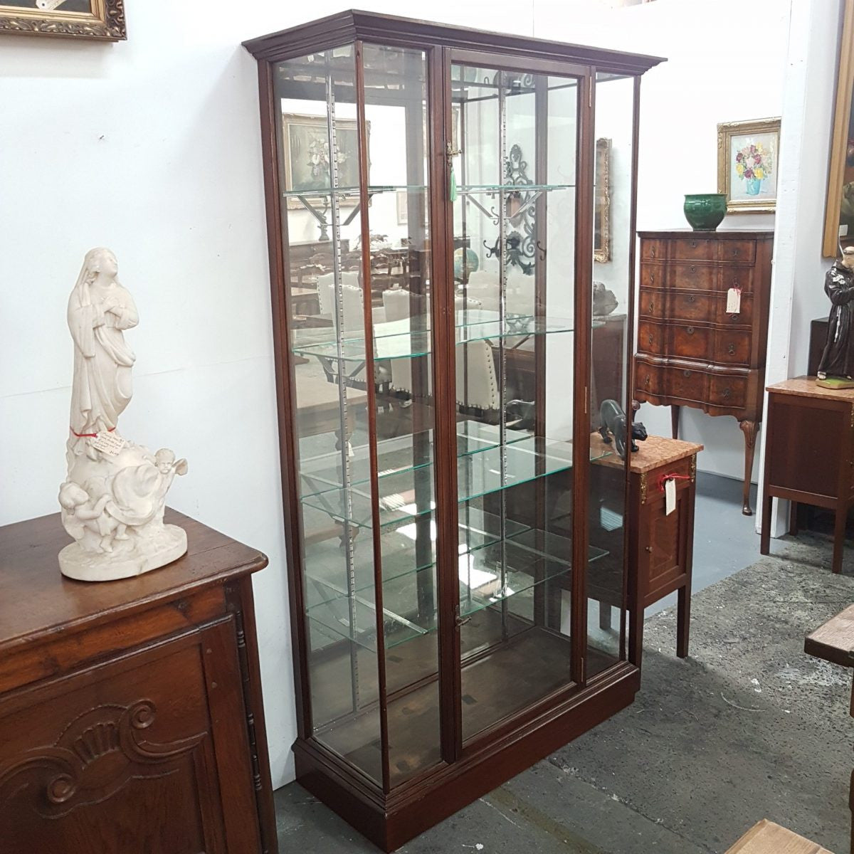 Edwardian Showcase Cabinet