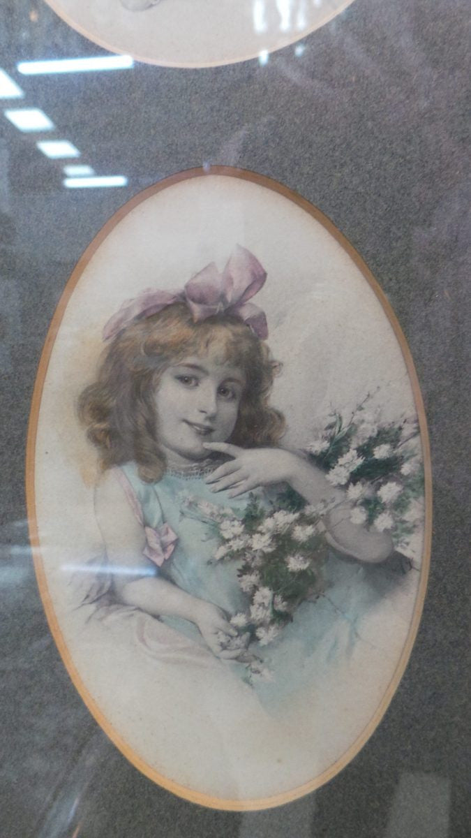 Framed Set of Three Lithograph Pictures