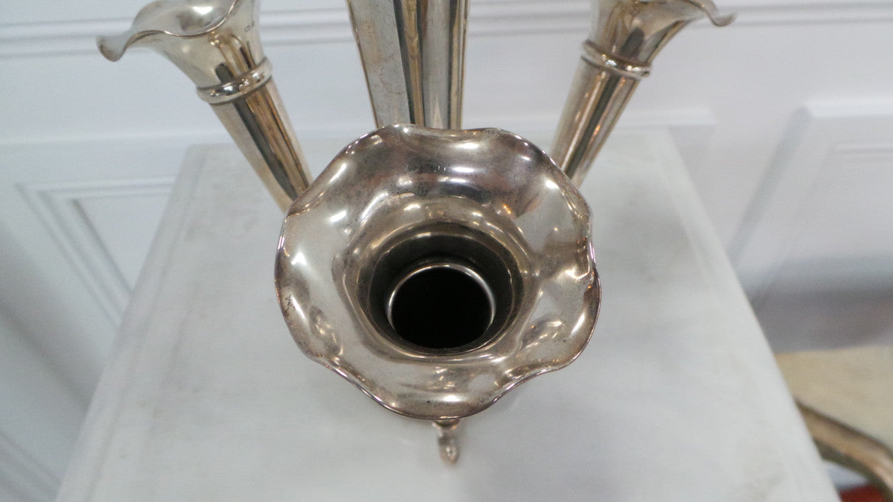 Lovely Sterling Silver Four Trumpet Epergne