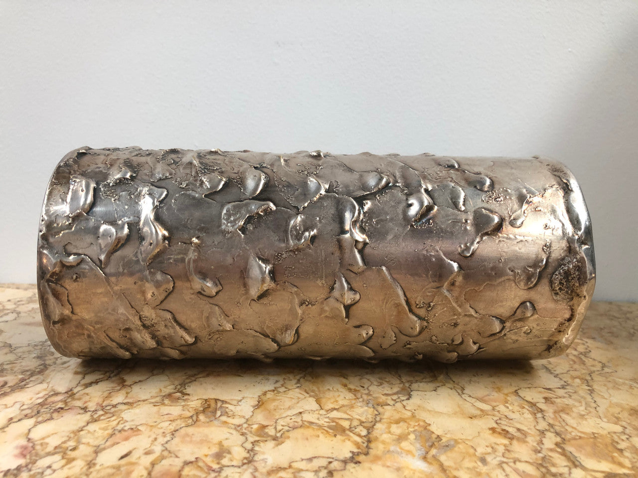 Signed Ernst Fries Textured Australian Handcrafted Metal Vase
