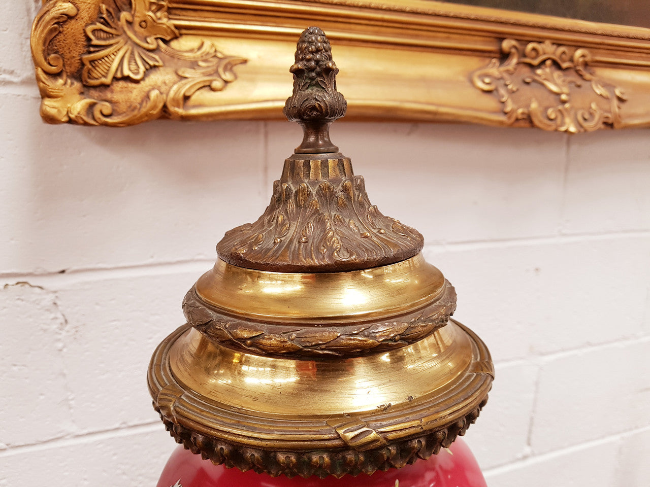 Pair Of 19th Century French Floral Brass & Bronze Mounted Cassolettes