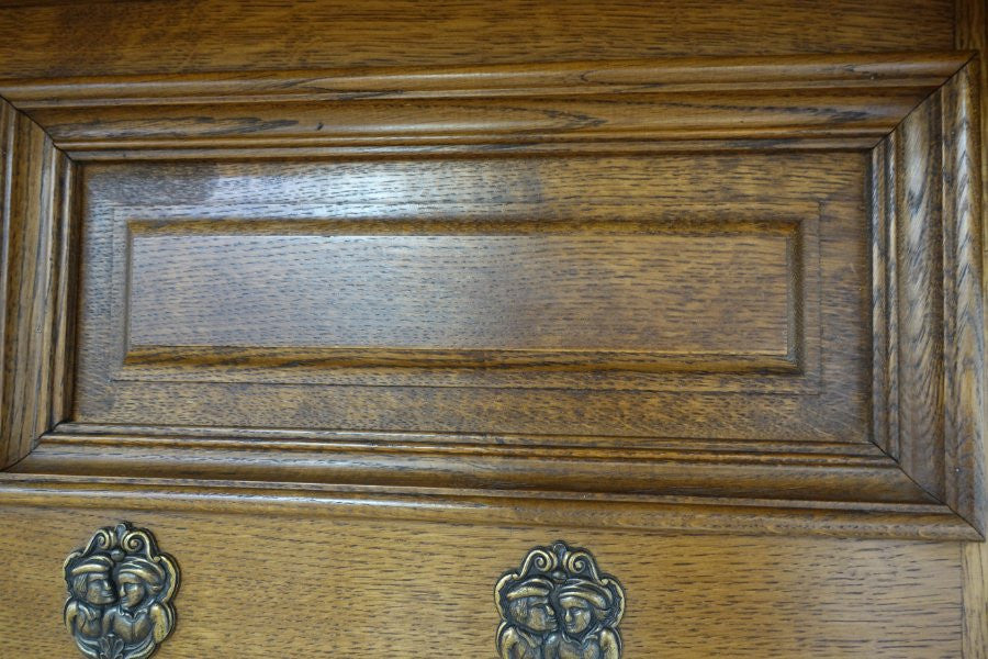 French Oak Wall Mounted Coat Rack