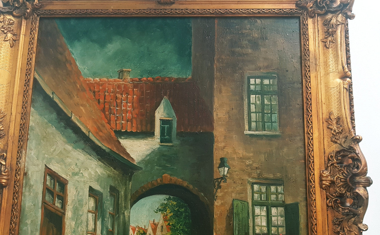 A sensational Antique 19th century oil on canvas painting signed by English artist G.Staps, in a beautiful carved gilt frame and is in good original condition.