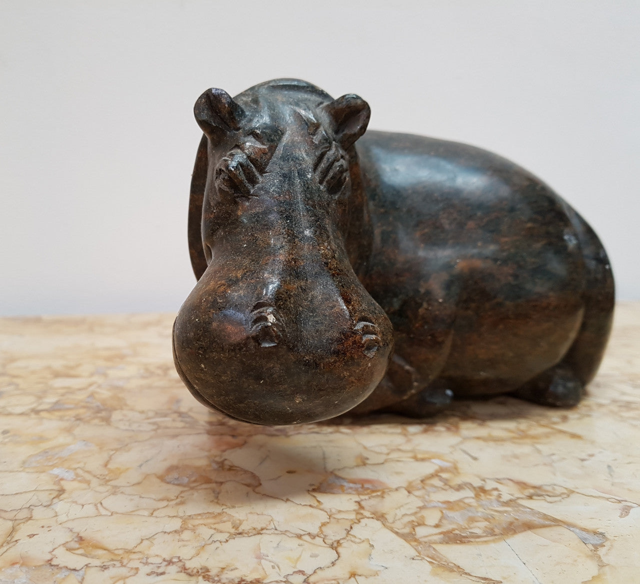 Carved Stone Hippo