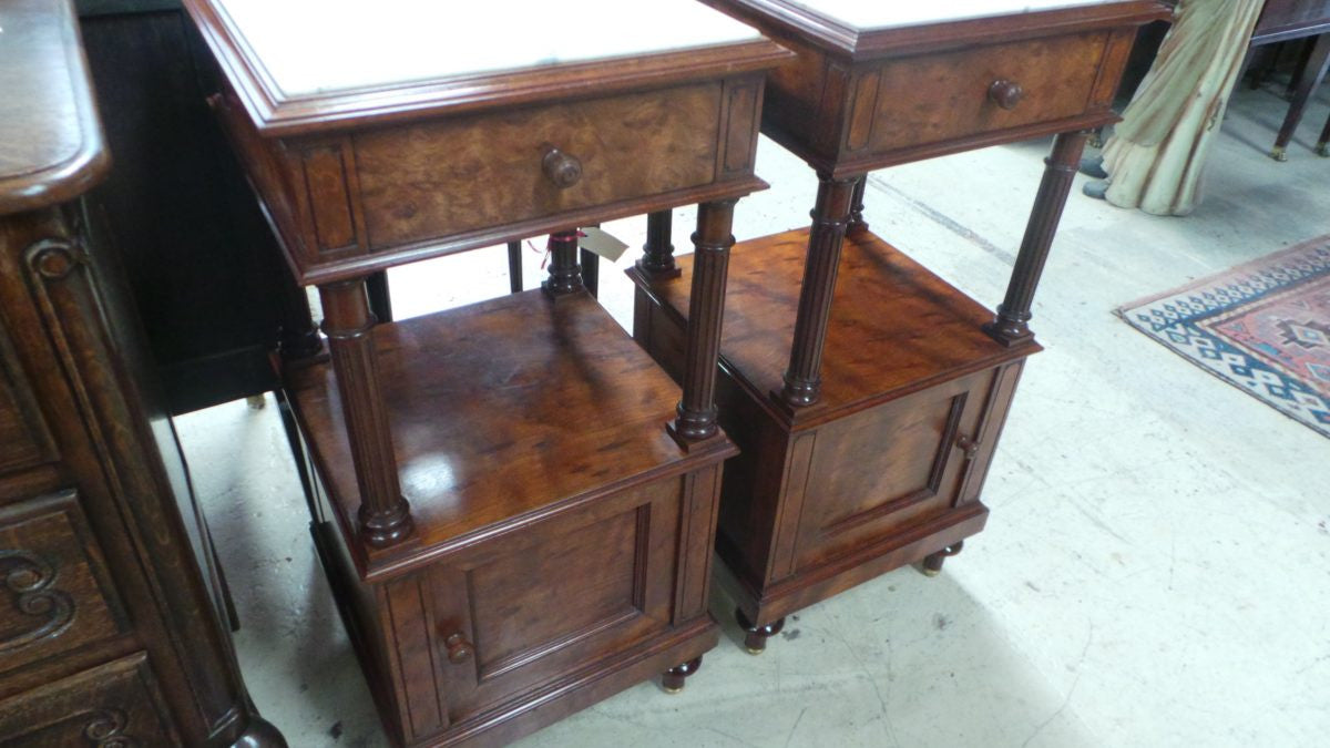 Pair of High End Mahogany Bedside Cabinets