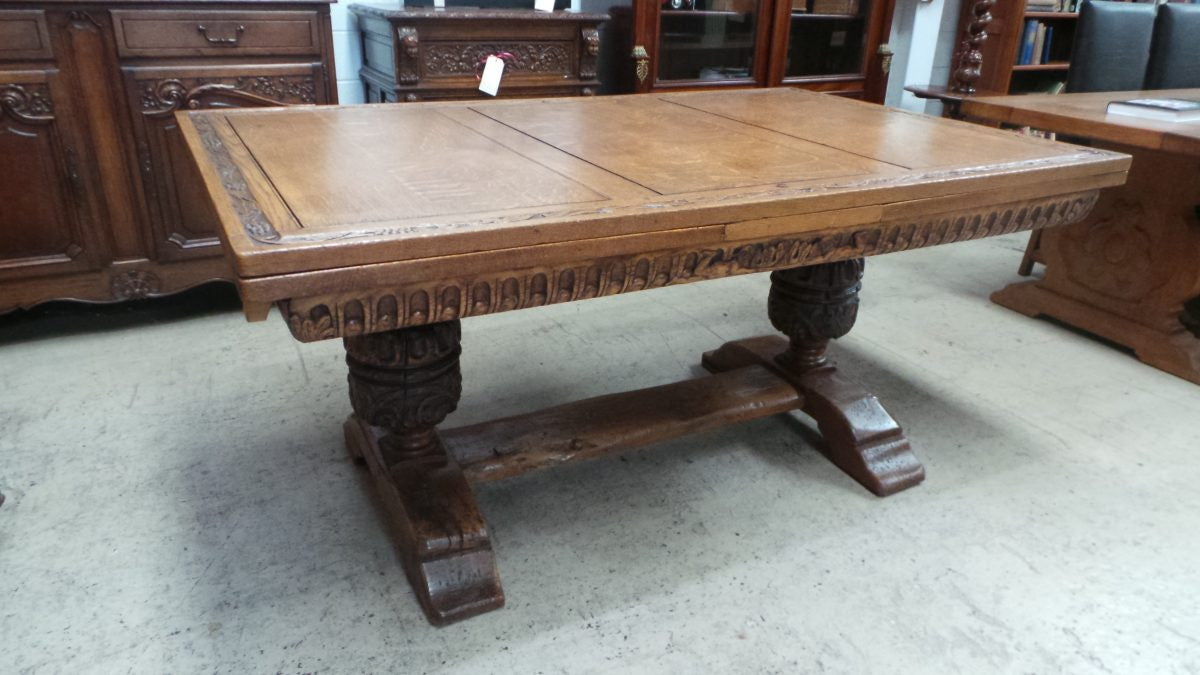 French Oak Extension Table-2