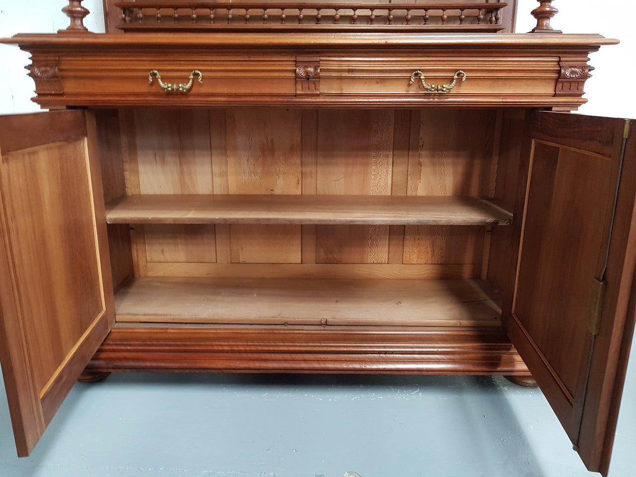 French Walnut Henry II Style Sideboard/Buffet With Superb Carving
