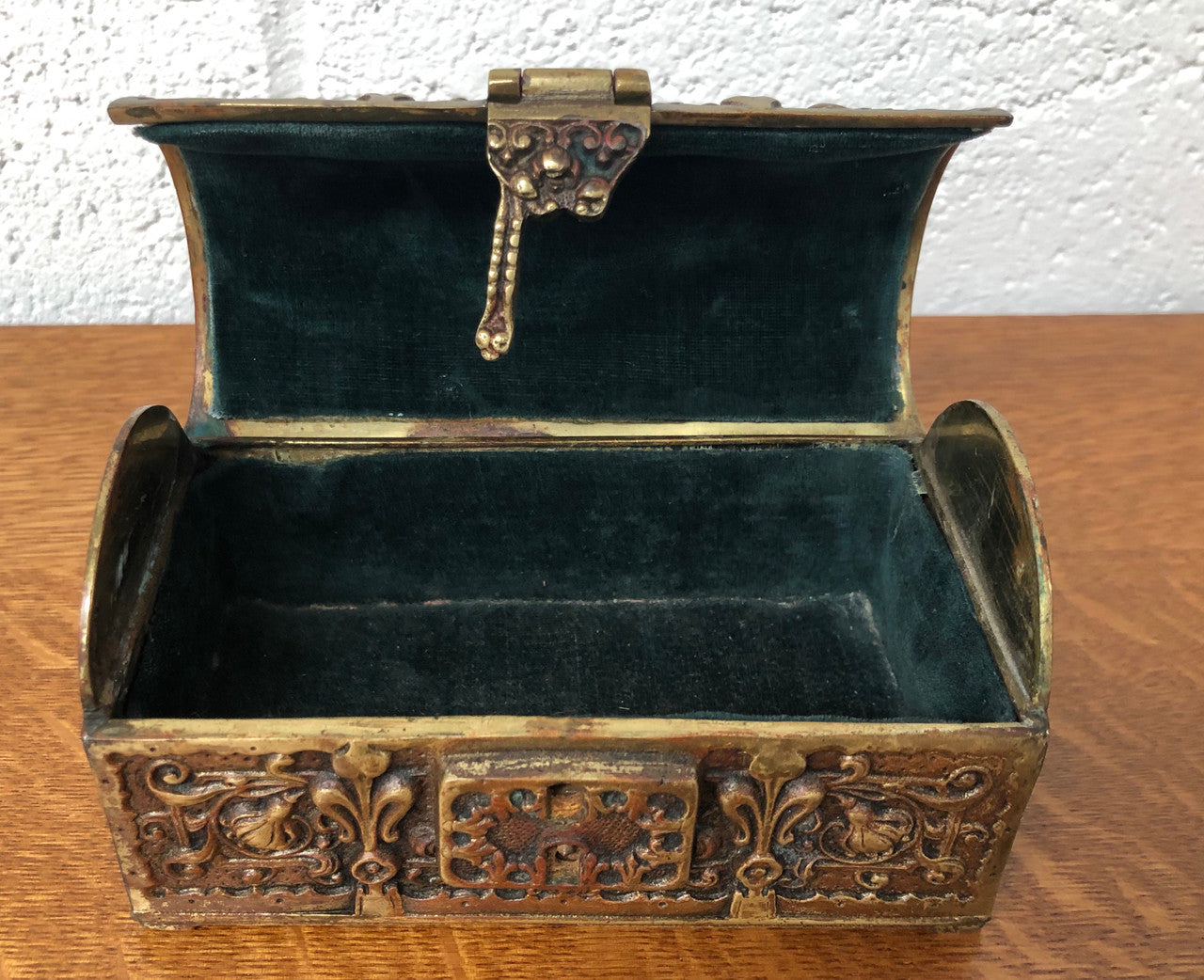 Late Victorian ormolu casket in original condition. Circa 1890.