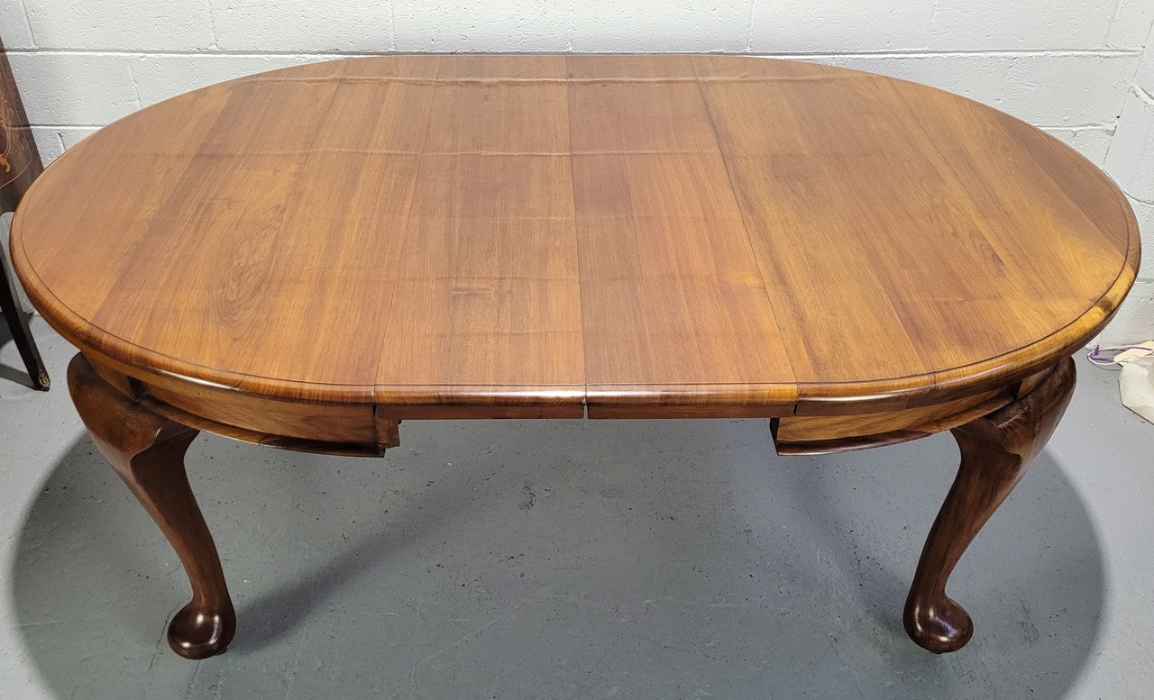 Period blackwood two leaf extension table. It can comfortably sit six people and eight when extend. It is in good original detailed condition.
