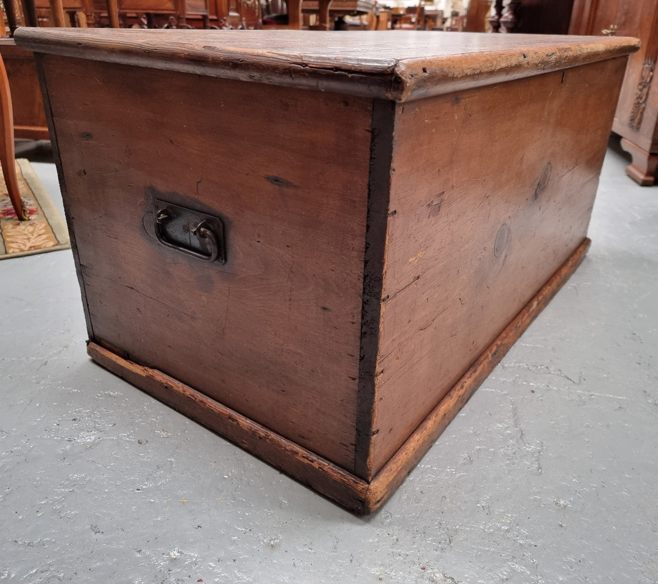 Late Victorian Pine Blanket Box Trunk