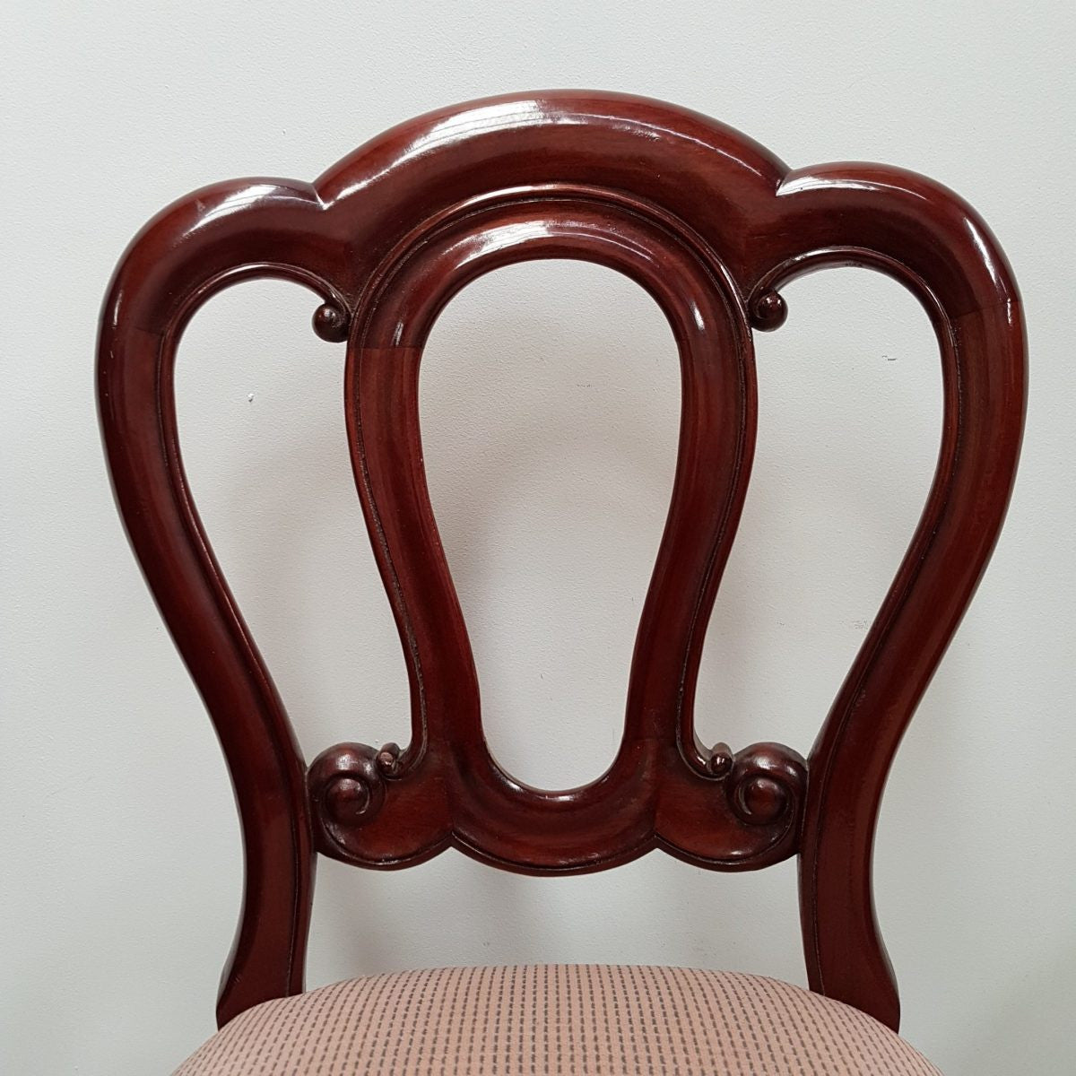 Eight Mahogany Reproduction Balloon Back Chairs