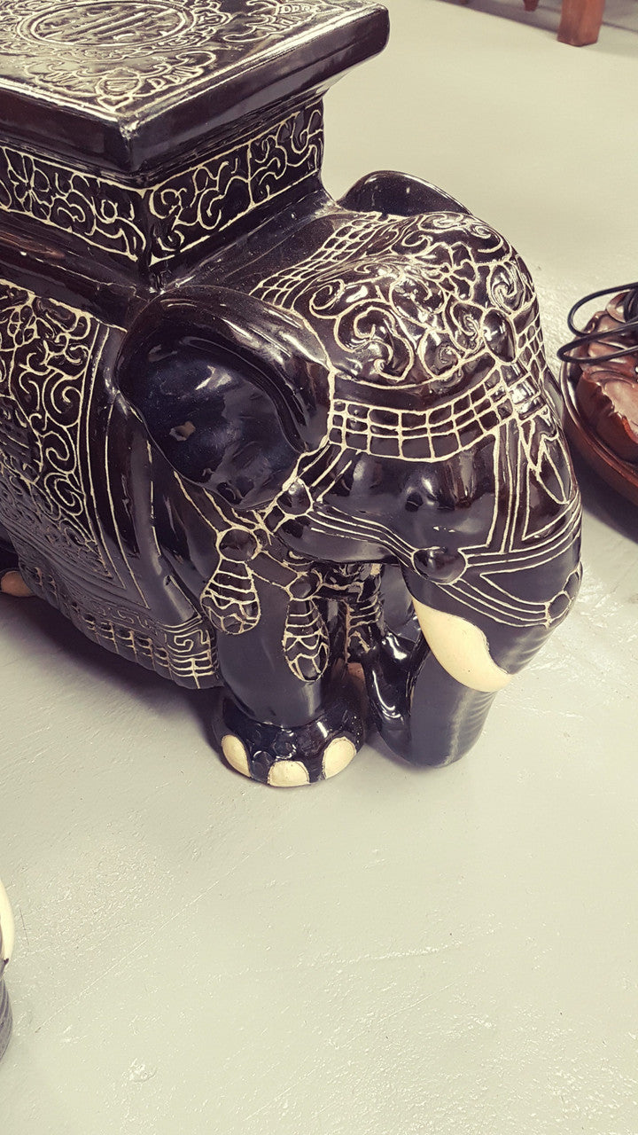 Vintage Chinese Elephant Planter Stand