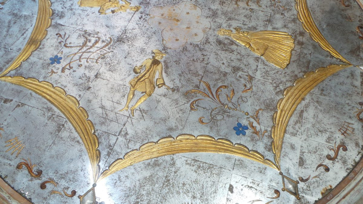 Unique and Exquisite French Hand painted Coffee Table