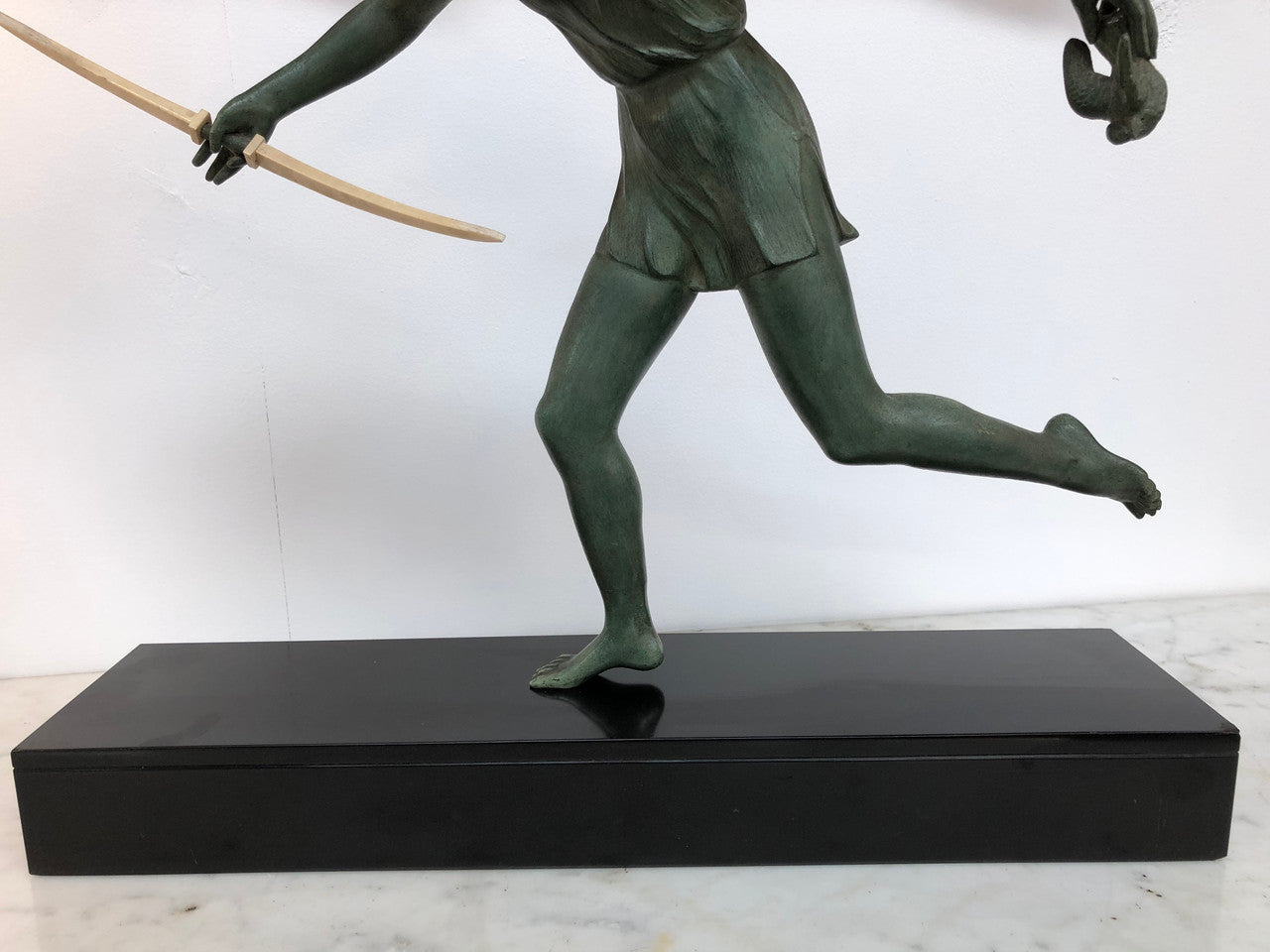 French Art Deco Signed Bronze Of Dianna