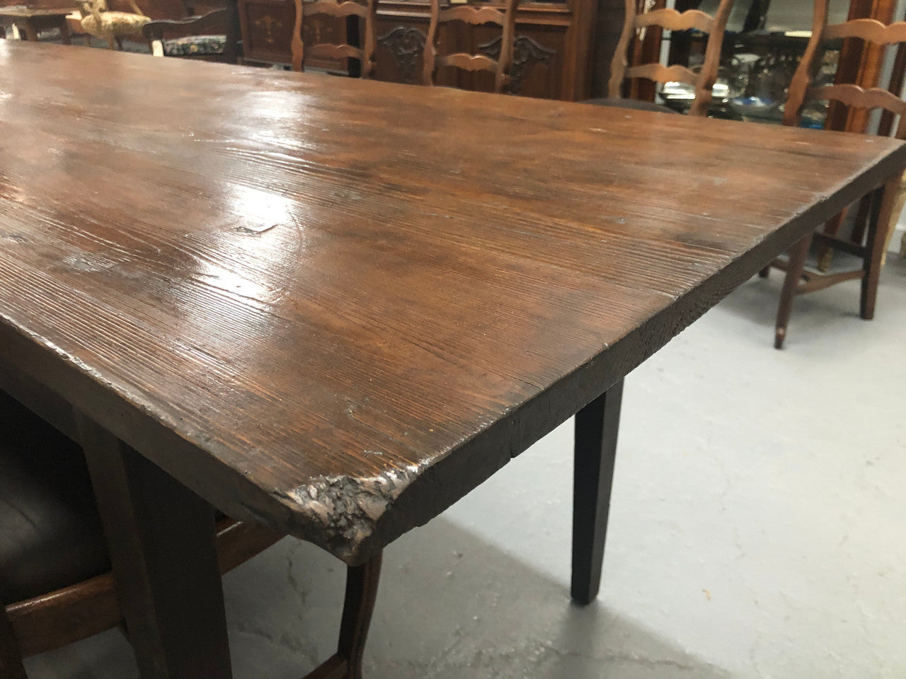 Early 19th Century French Farmhouse table. In detailed original condition.