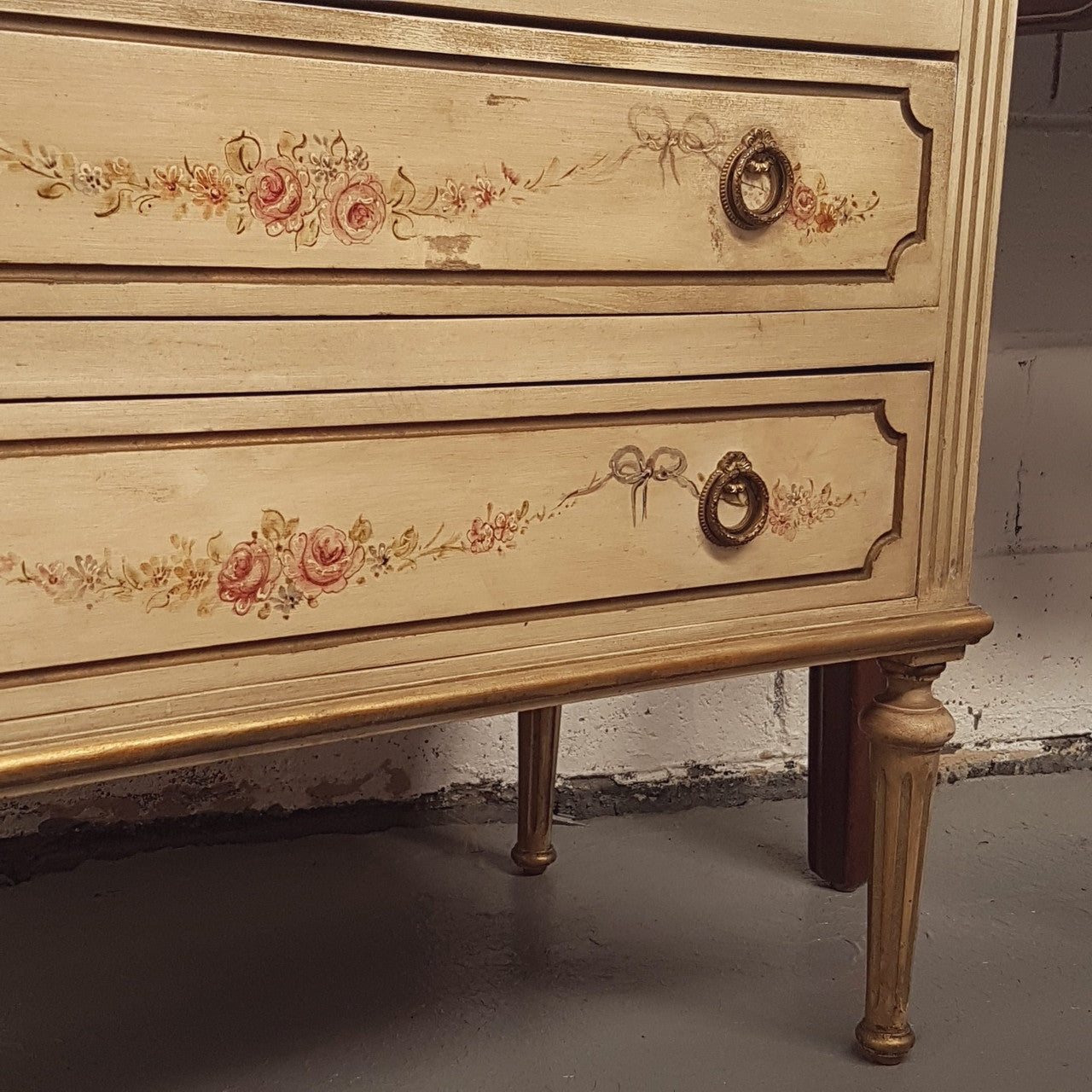 Stunning French Hand Painted Commode