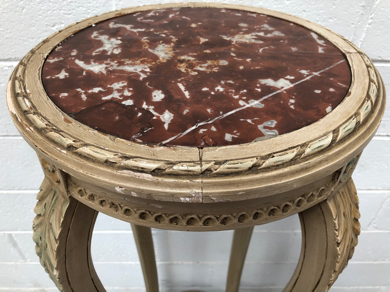 French Antique Painted Pedestal