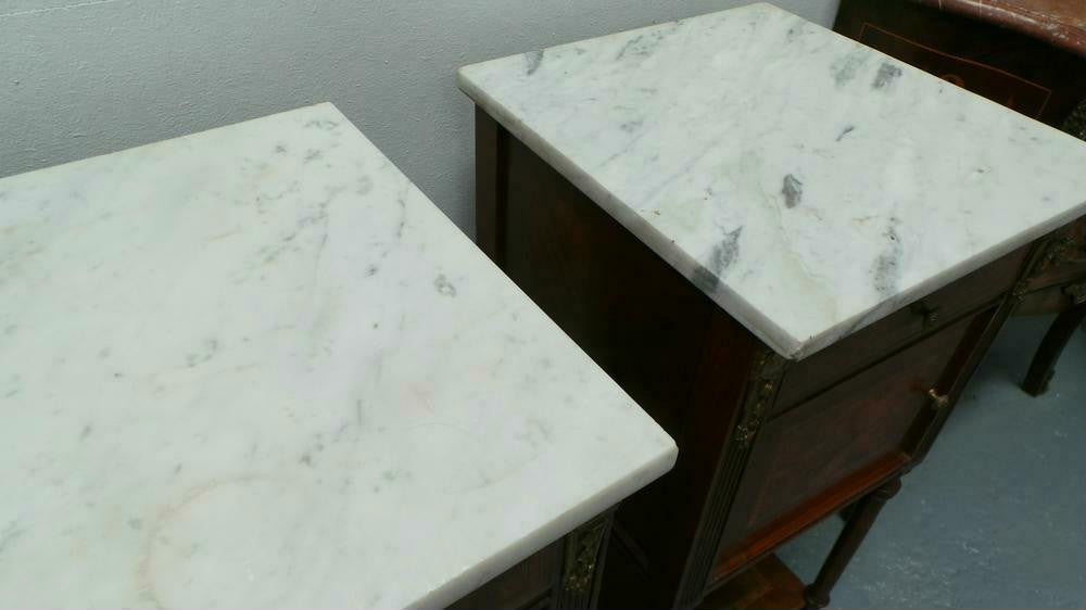 Pair of French Mahogany Bedside Cabinets-4