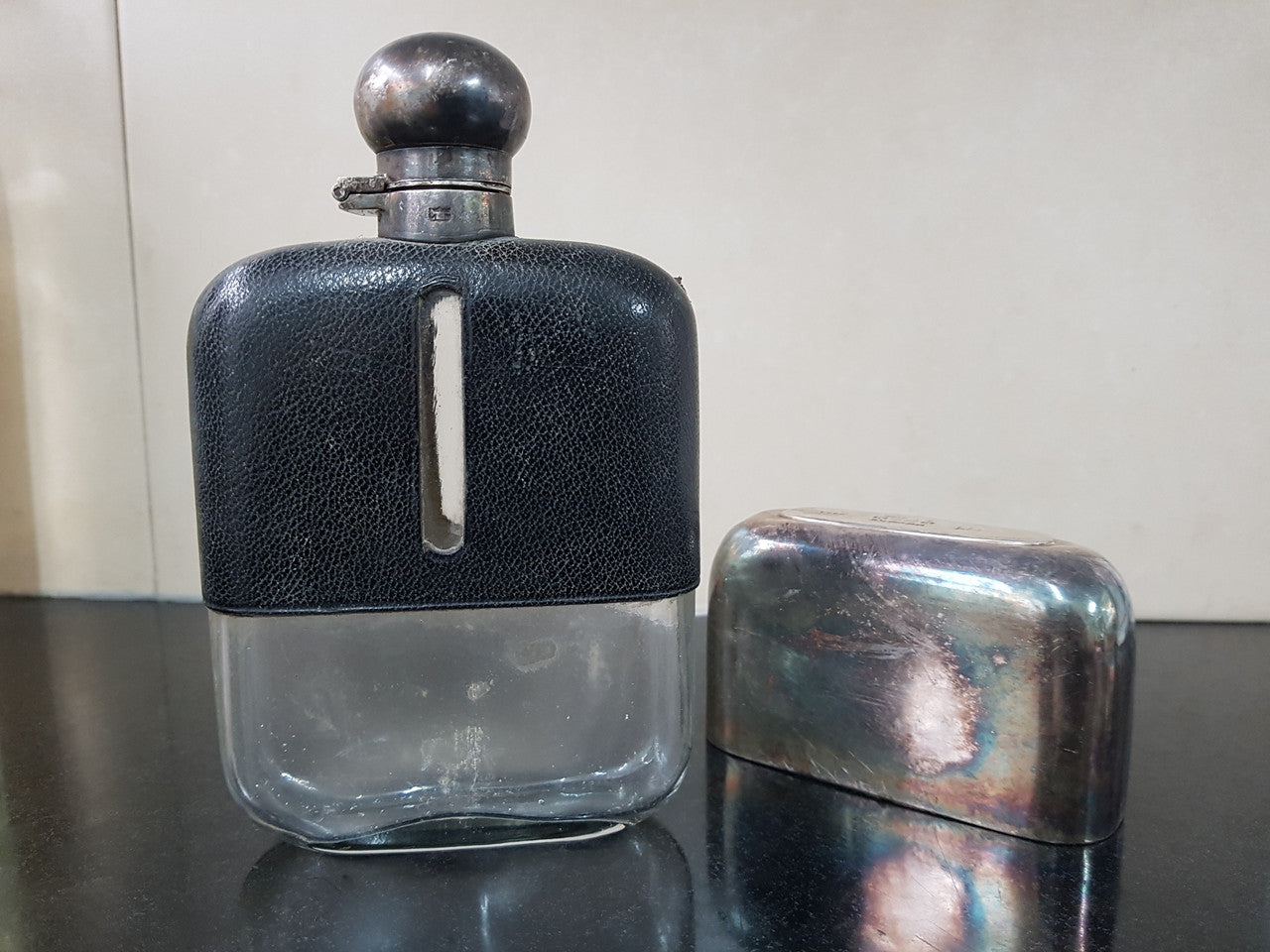 Rare Size Antique James Dixon & Sons Sheffield Quality Made Hip Flask