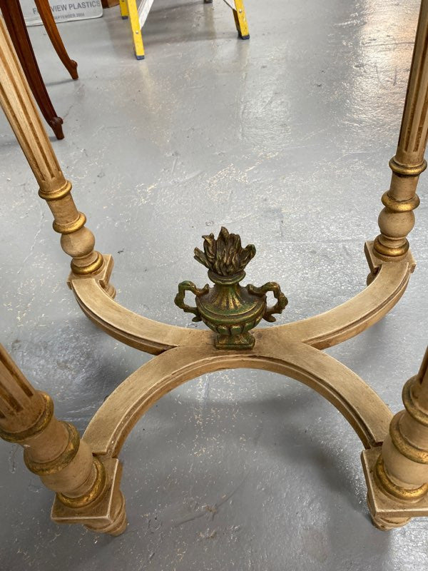 Antique French Louis XVI style painted tall side table/pedestal. Circa 1900 and it is in very good original condition.