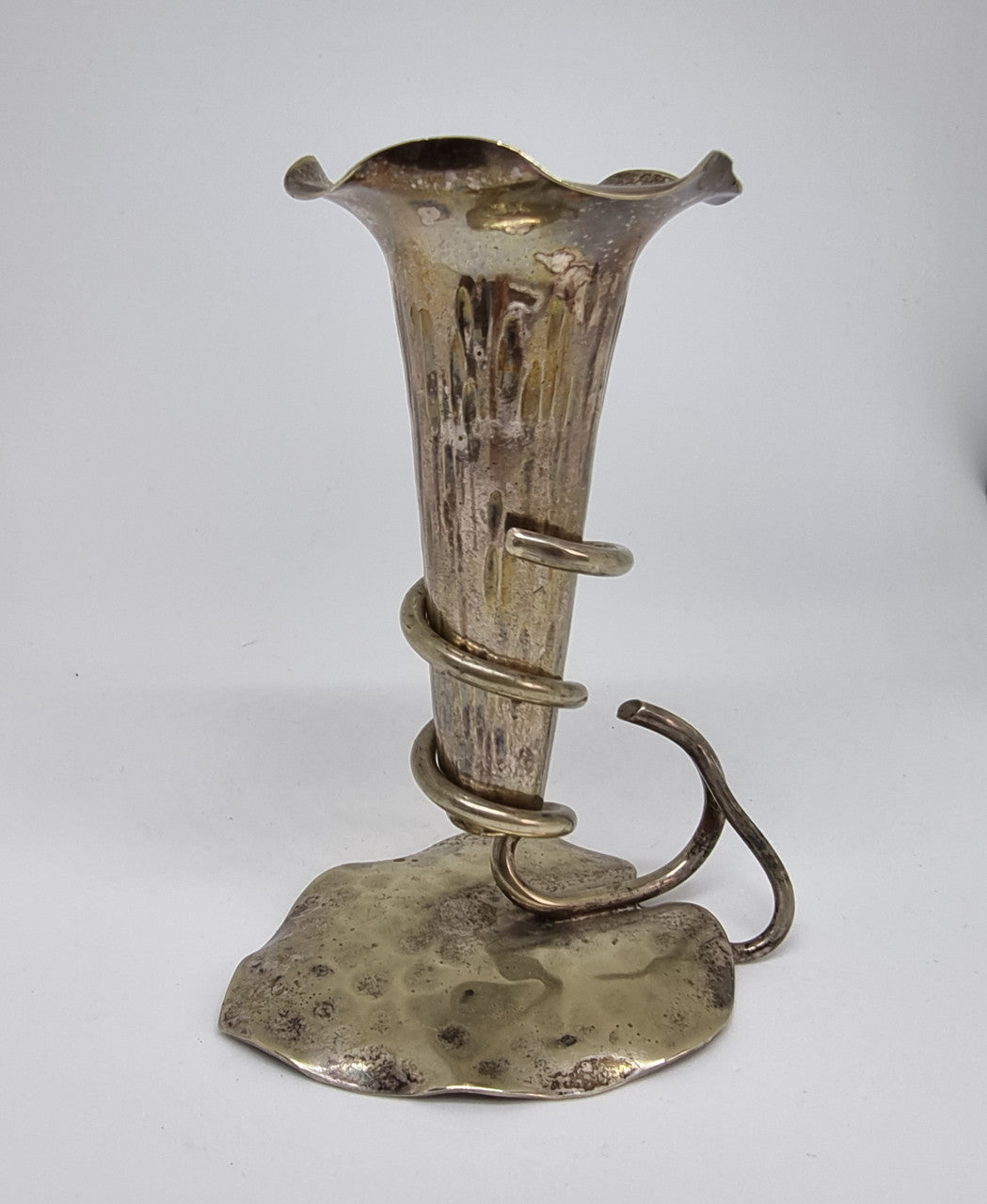 Gorgeous Arts and Crafts Silver plate Posy Vase