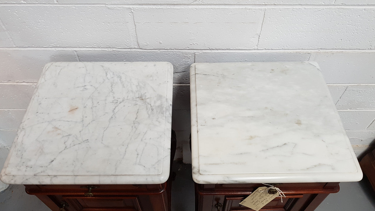 Pair Of French Mahogany Louis XV Style Bedside Cabinets