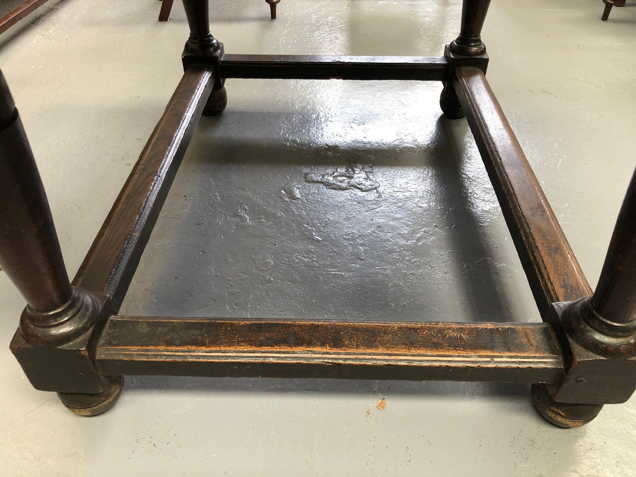 18th century French Oak Farmhouse table of small proportions. Practical square shape and size ideal for a unit or apartment. In good original detailed condition.
