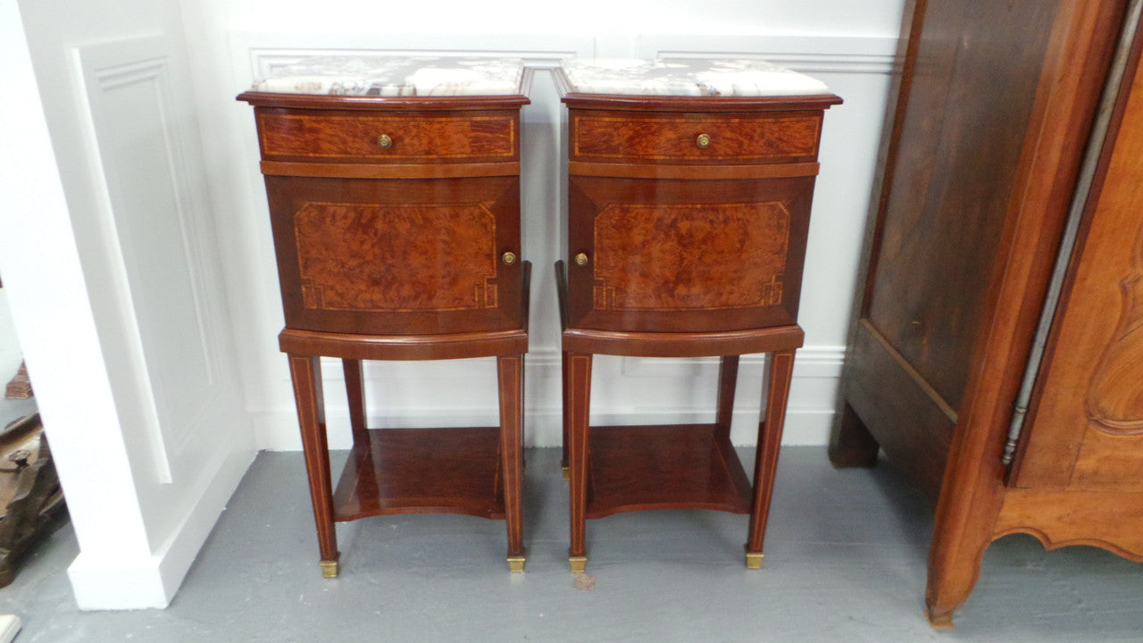 Pair Of French Louis XVI Style Bedsides