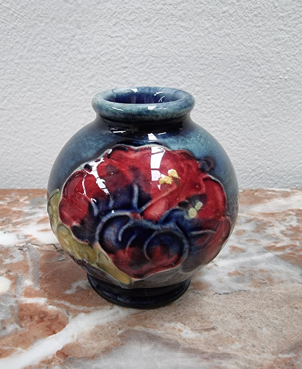 Rare Miniature Moorcroft vase with very vibrant and is in good original condition