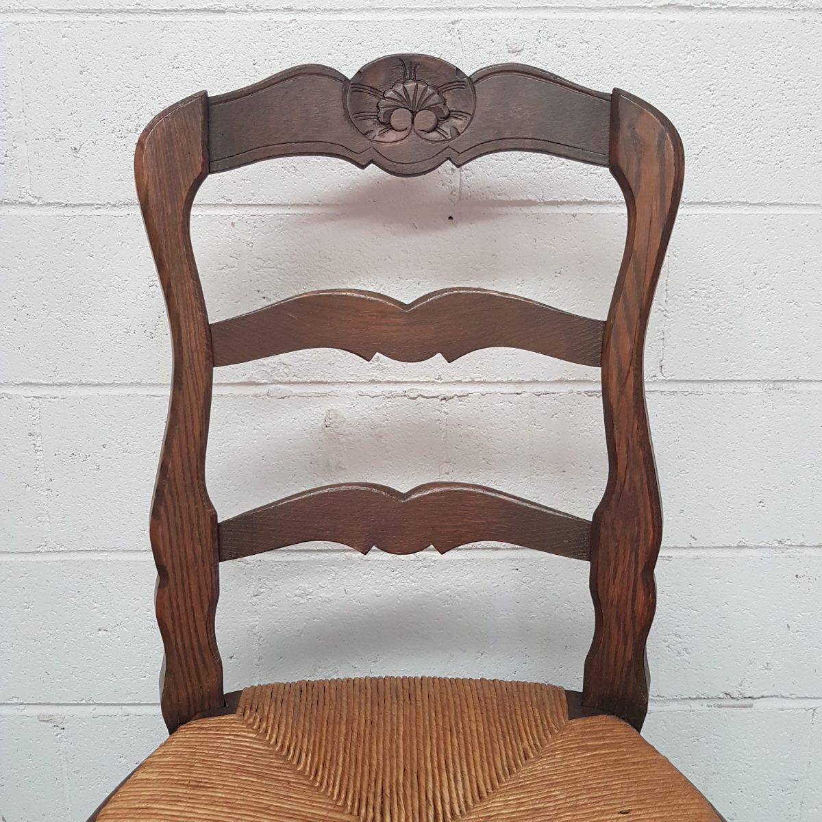 Set of Four French Oak Dining Chairs