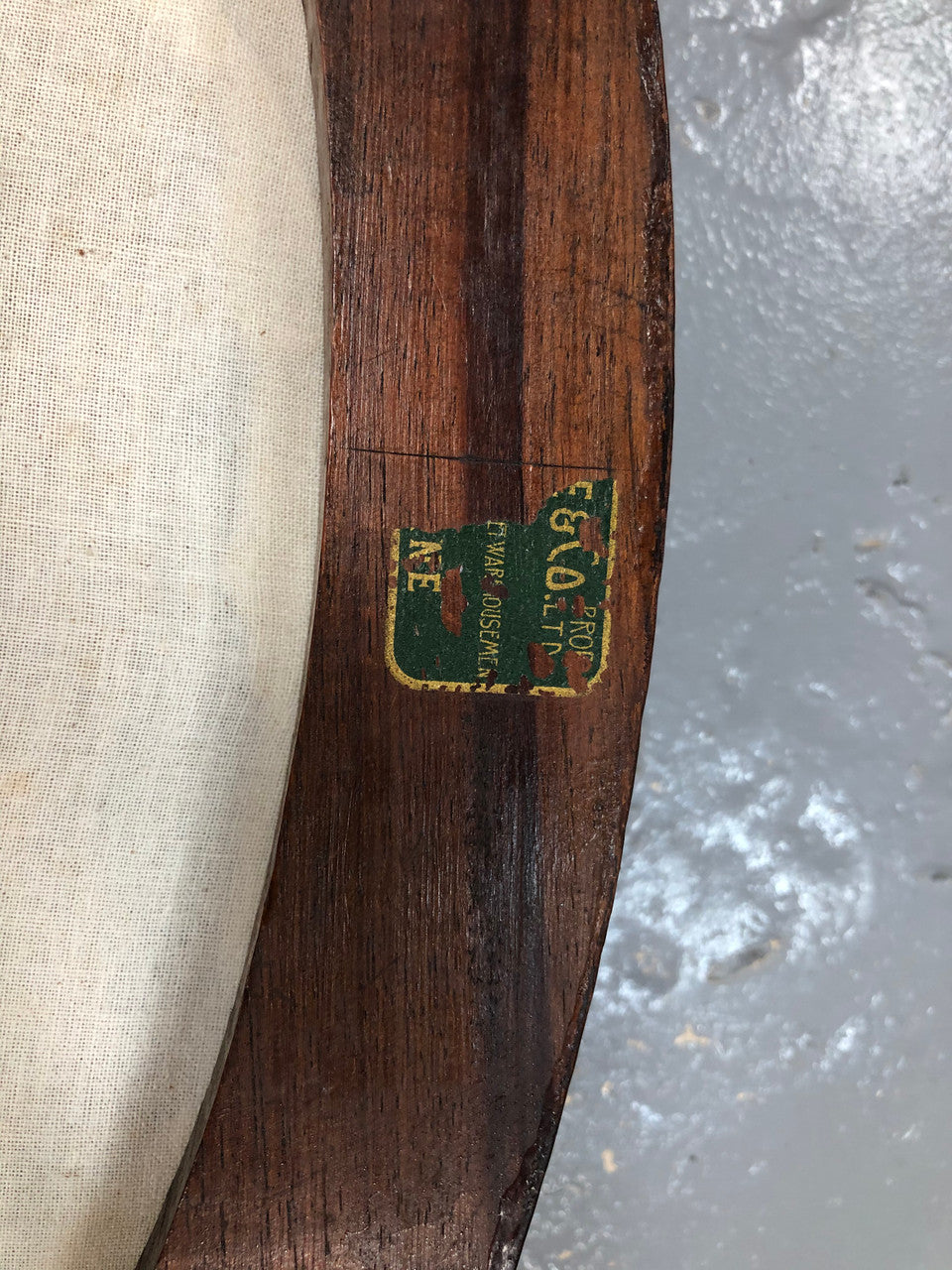 Upholstered Antique Mahogany oval foot stool. In very good original condition.