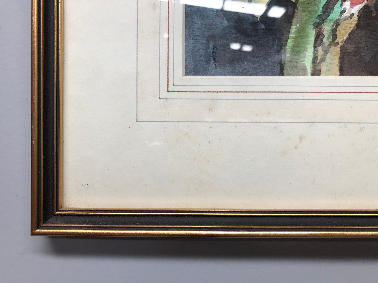 Vintage Signed Watercolour Of Iris's