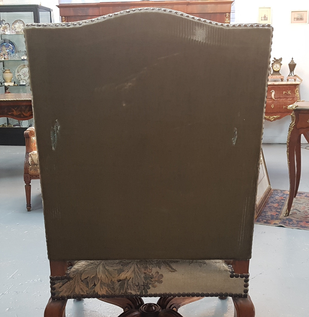 A sensational French walnut carved chair