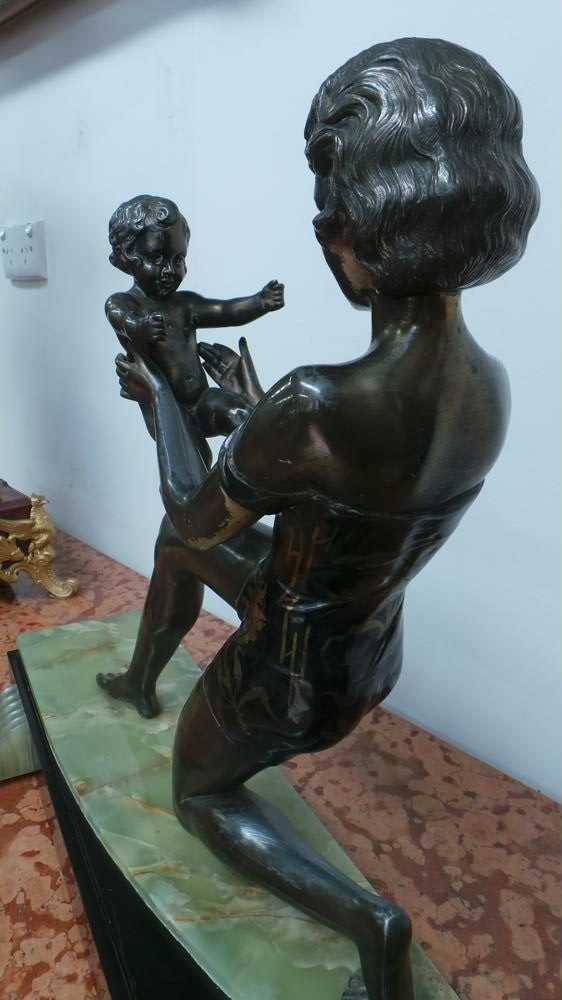 French Art Deco Century Maiden Statue