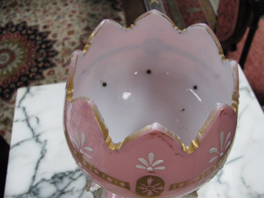 Victorian Milk Glass Lustre