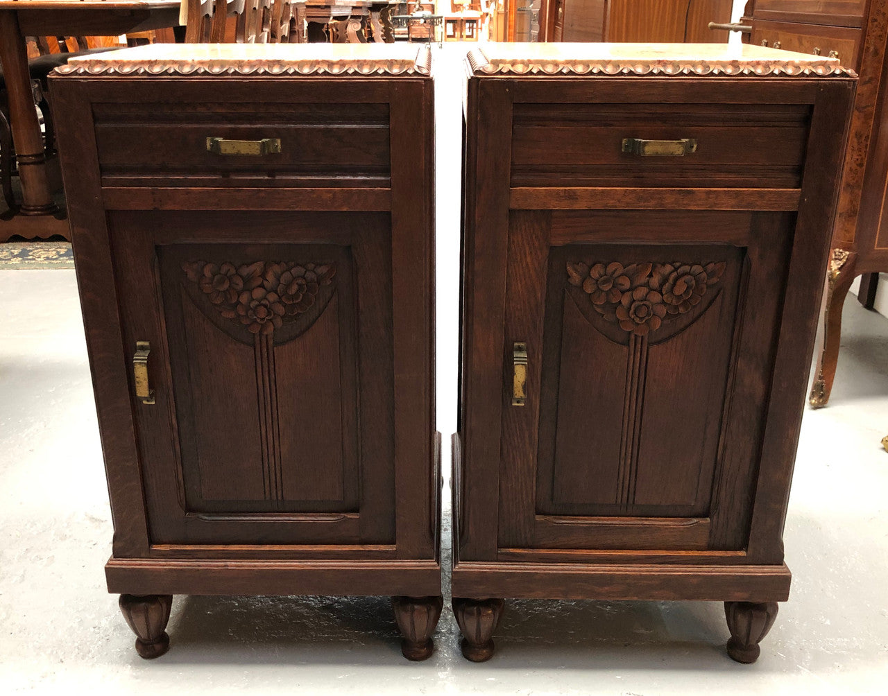 Superb Pair Of Art Deco Bedsides