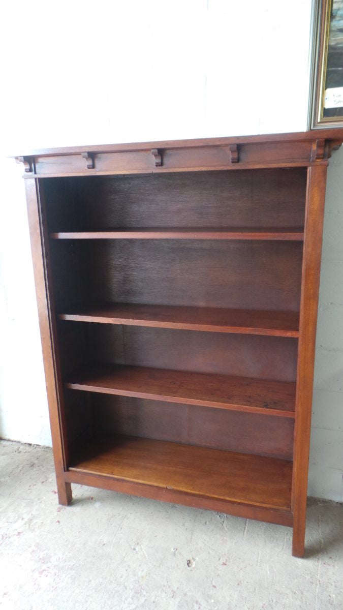 Fabulous Arts and Crafts Blackwood Open Bookcase
