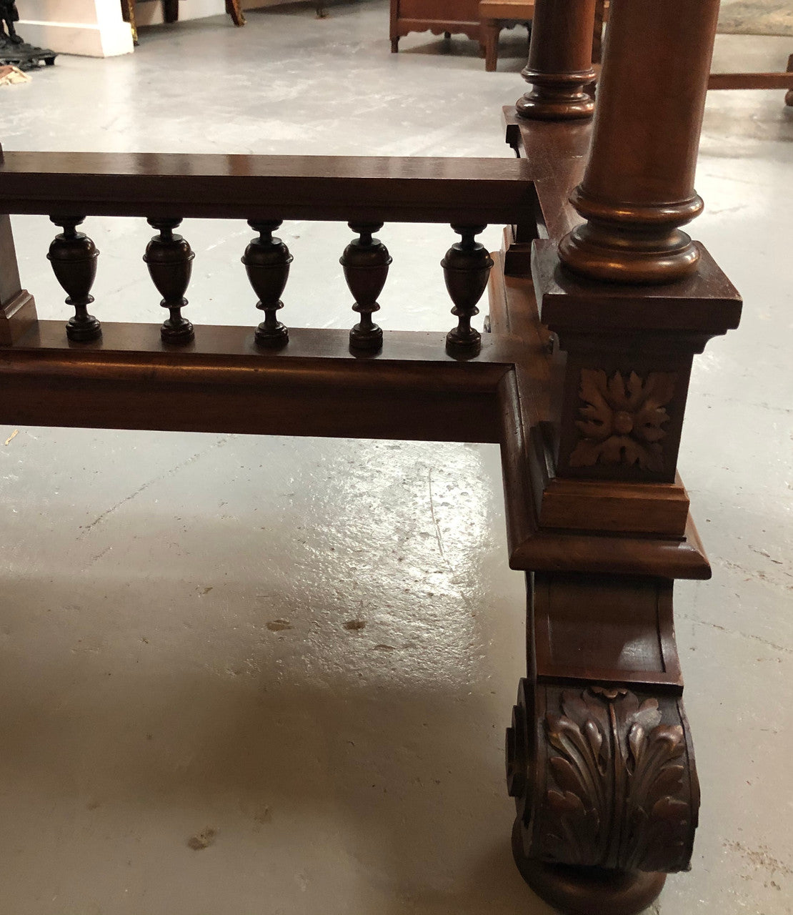 19th Century French Walnut Henry II Style Desk