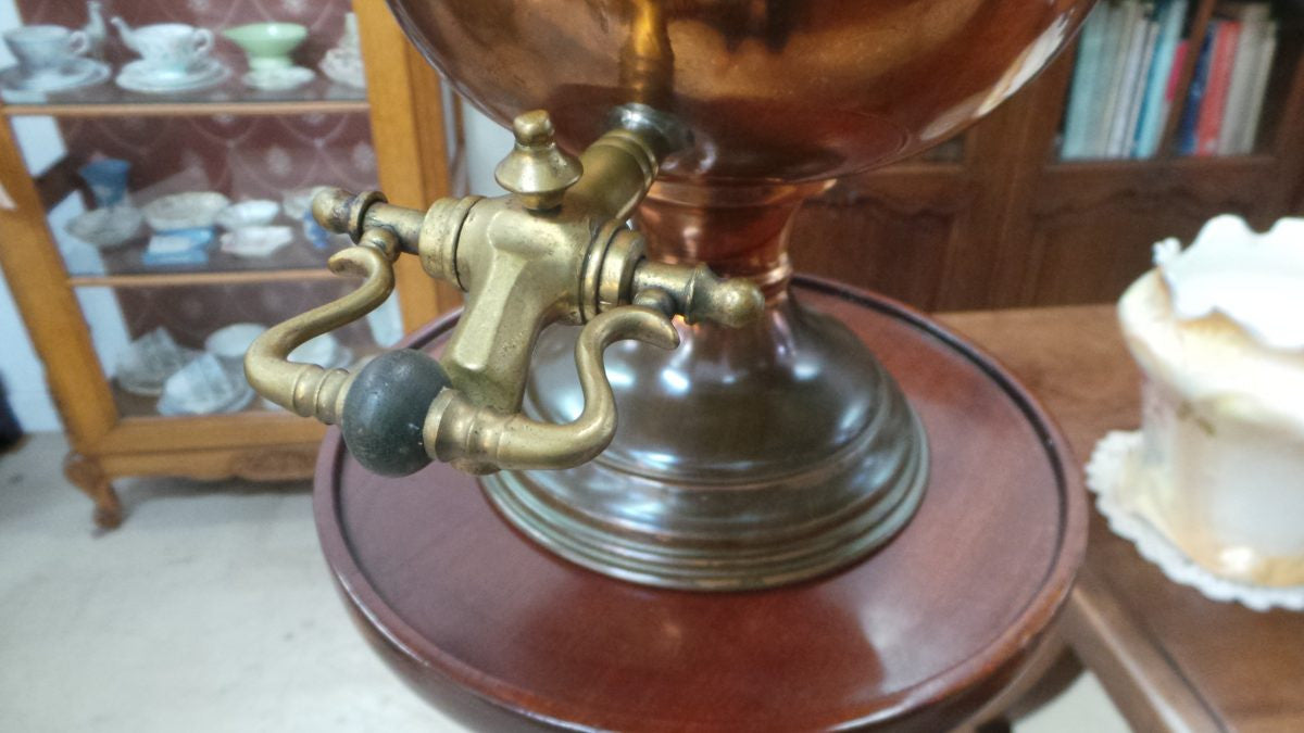 French Antique Copper Water Urn