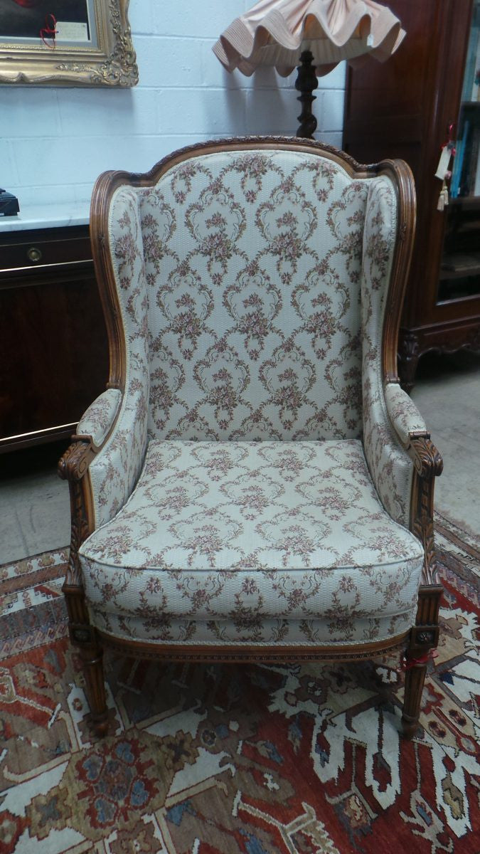French Walnut Bergere Chair