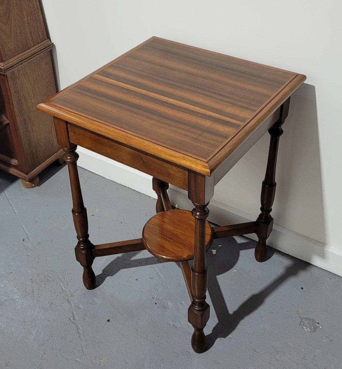 Beautiful art deco walnut occasional table. In good original detailed condition.