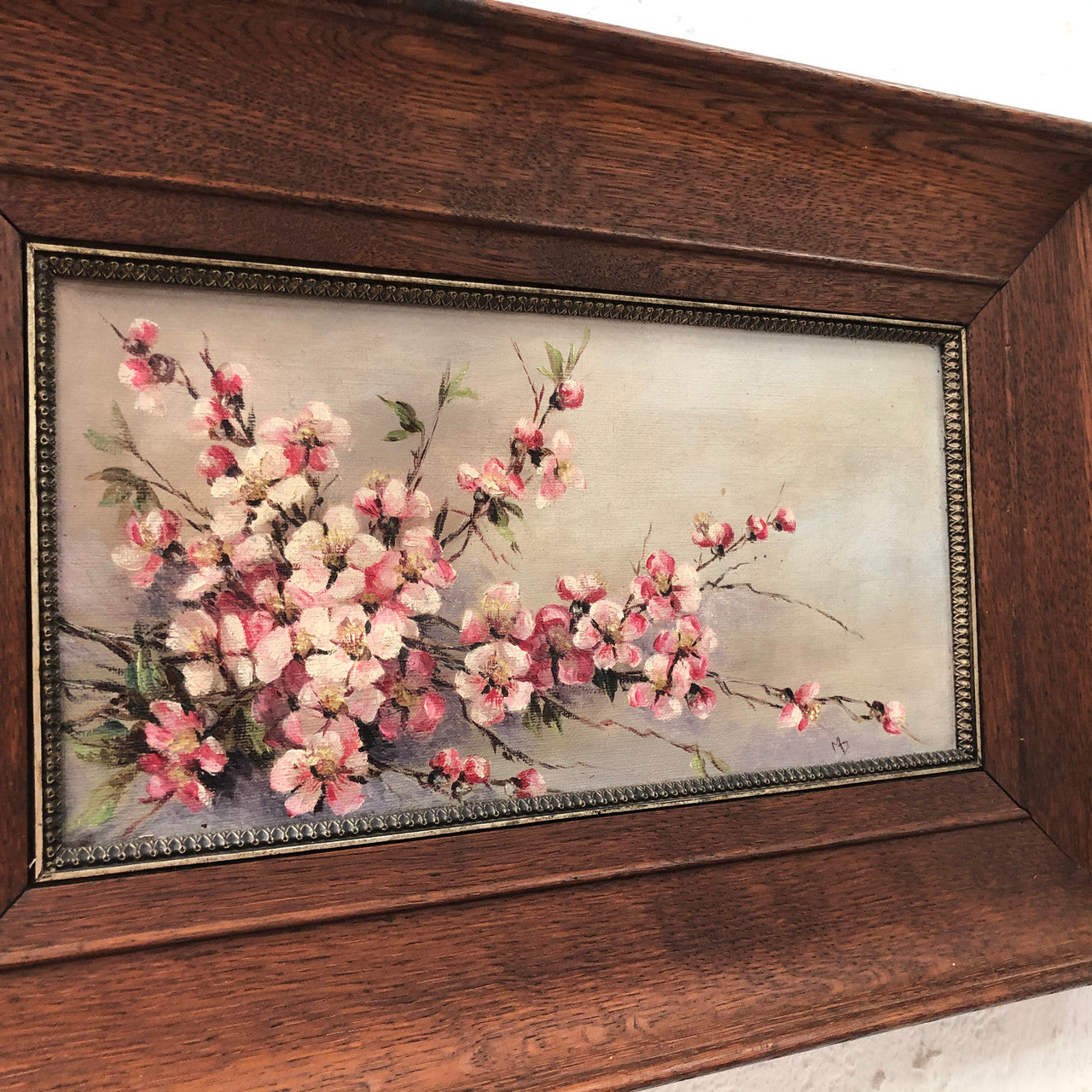 Beautiful Small Edwardian Oil On Canvas