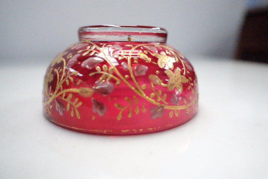 Bohemian Moser Style Cranberry Art Glass