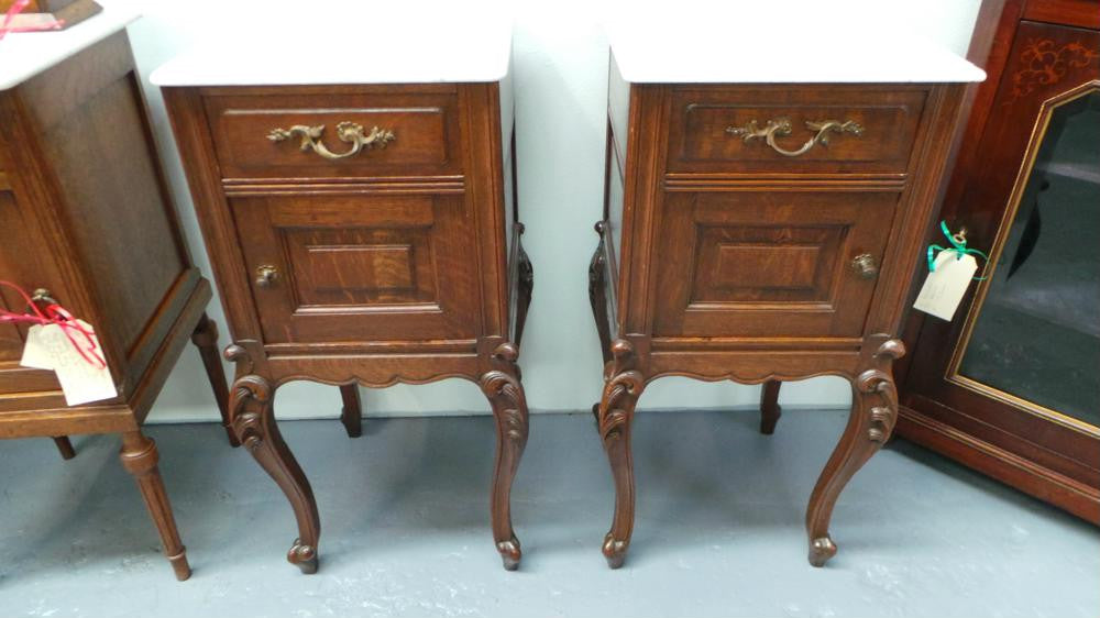 Pair of French Oak Bedside Cabinets-5