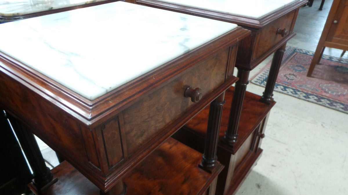 Pair of High End Mahogany Bedside Cabinets