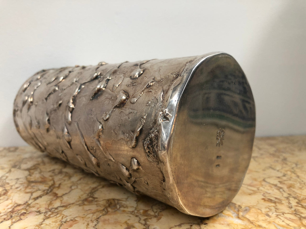 Signed Ernst Fries Textured Australian Handcrafted Metal Vase