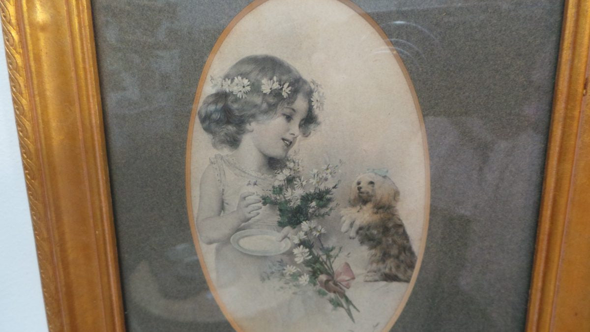 Framed Set of Three Lithograph Pictures